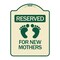 Signmission Blue Reserved Parking for New Mothers Heavy-Gauge Aluminum Sign, 24" x 18", TG-1824-24297 A-DES-TG-1824-24297 - alternate 1